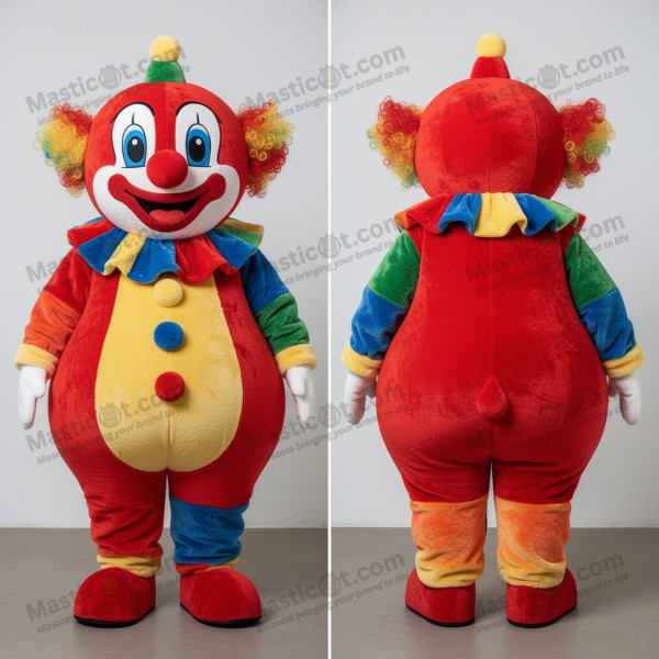 Crimson Cartoon Clown Mascot - Masticot.com
