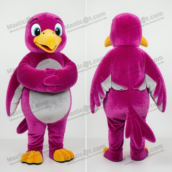 Magenta velvety albatross mascot - Masticot.com