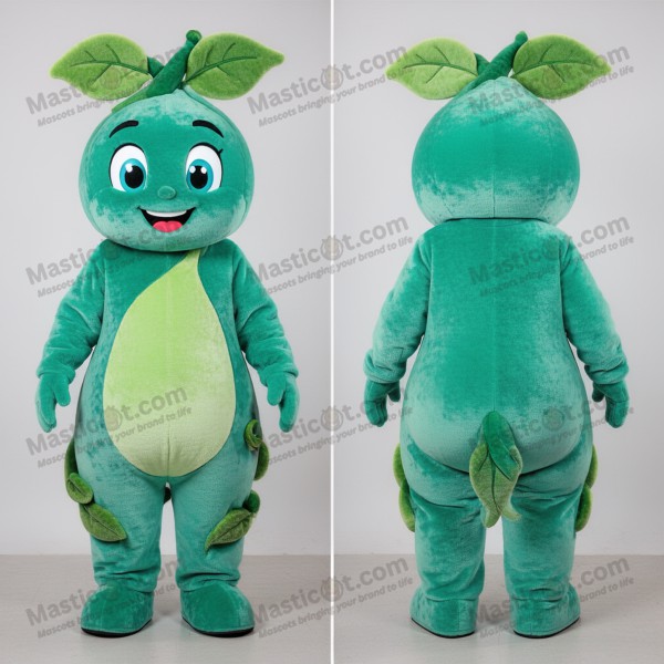 Teal vibrant beanstalk mascot - Masticot.com