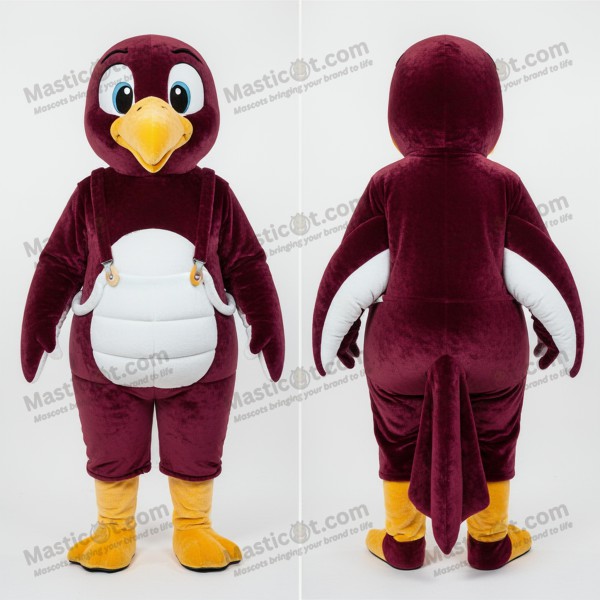 Maroon velvety albatross mascot - Masticot.com