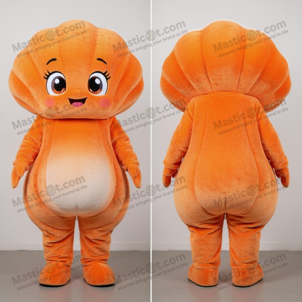 Mascota de Ostra Naranja Animada - Masticot.com