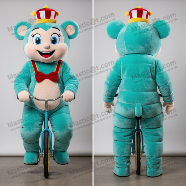 Turkis Lekende Unikornist Maskot - Masticot.com
