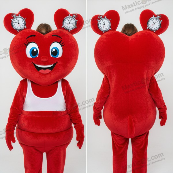 Samtiges Herz-Maskottchen - Herz - MASTICOT_32114 - Masticot.com