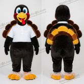 Fluffy svart kalkunmaskot - Tyrkia - MASTICOT_32143 - Masticot.com