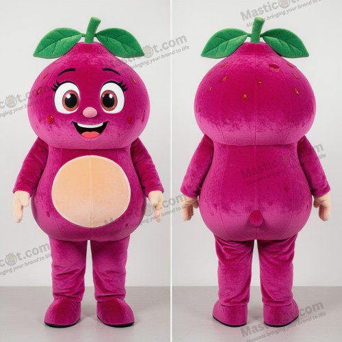 Magenta glødende grapefrukt-maskot - Grapefrukt - MASTICOT_32158 - Masticot.com