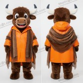 Mjukbrun fluffig jak-maskot - Jak - MASTICOT_32159 - Masticot.com