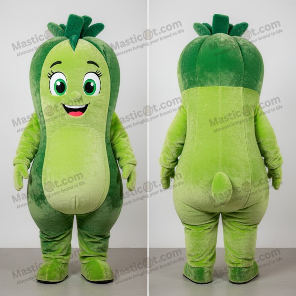 Lime green rounded but mascot - Masticot.com