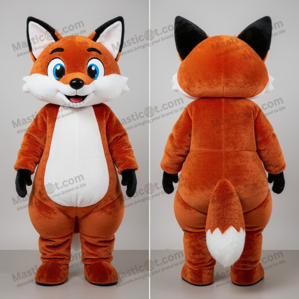 Rust orange playful fox mascot - Masticot.com