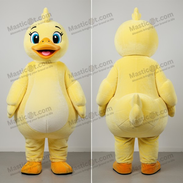 Lemon yellow charming swans mascot - Masticot.com