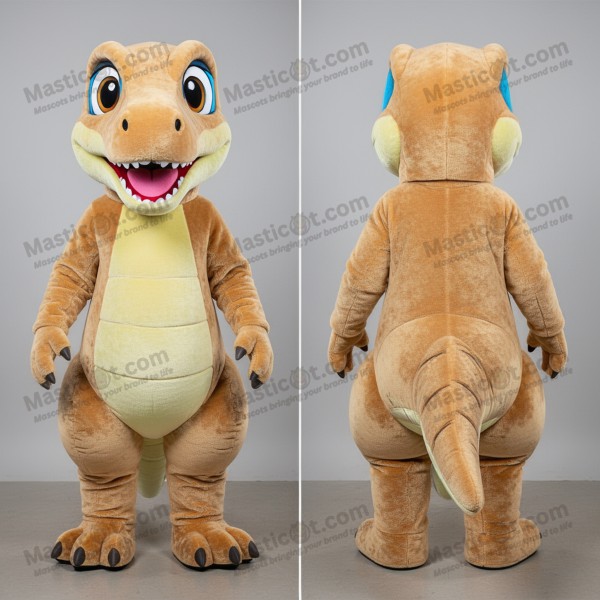 Elegantní béžový maskot Coelophysis - Masticot.com