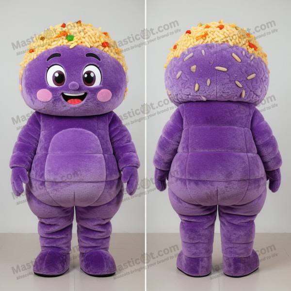 Indigo swirling fried rice mascot - Masticot.com