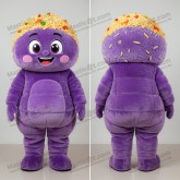 Indigo svirrende friteret ris-maskot - Stegt Ris - MASTICOT_3211 - Masticot.com
