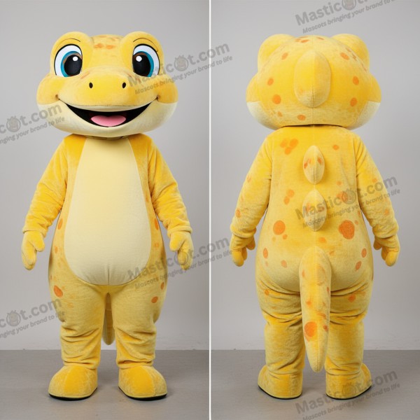 Costume Mascotte Geckos Dorés Cartoon - Geckos - MASTICOT_32470 - Masticot.com