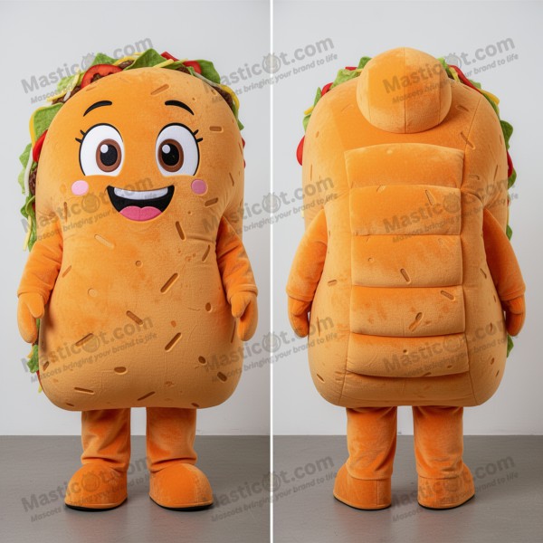Disfraz de taco esponjoso naranja aterciopelado -