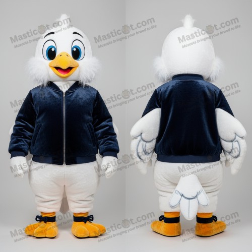 Mjukvit elegant duva maskot - Duva - MASTICOT_3229 - Masticot.com