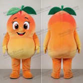 Fargerik oransje rund mango-maskot - Masticot.com