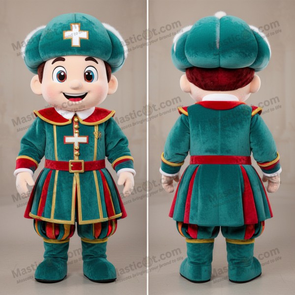 Costum de mascota Garda Elvetiană teal - Masticot.com
