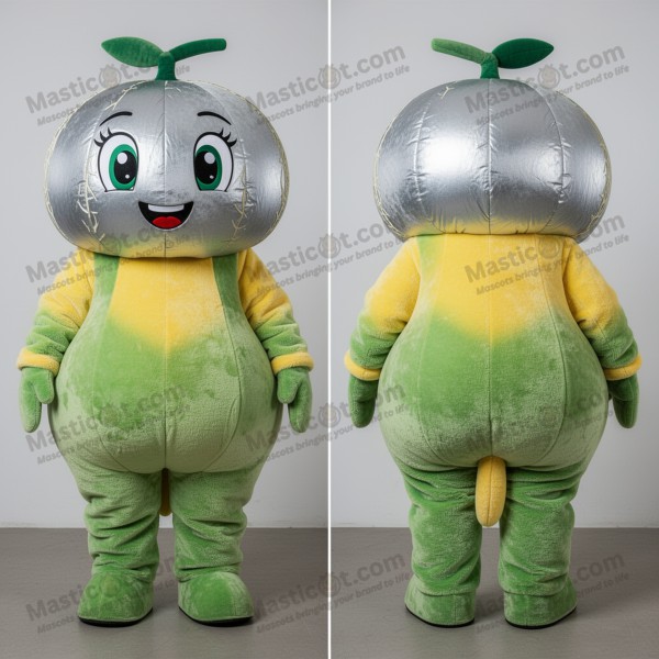 Silver Gleamed Cartoon Melon Mascot - Masticot.com