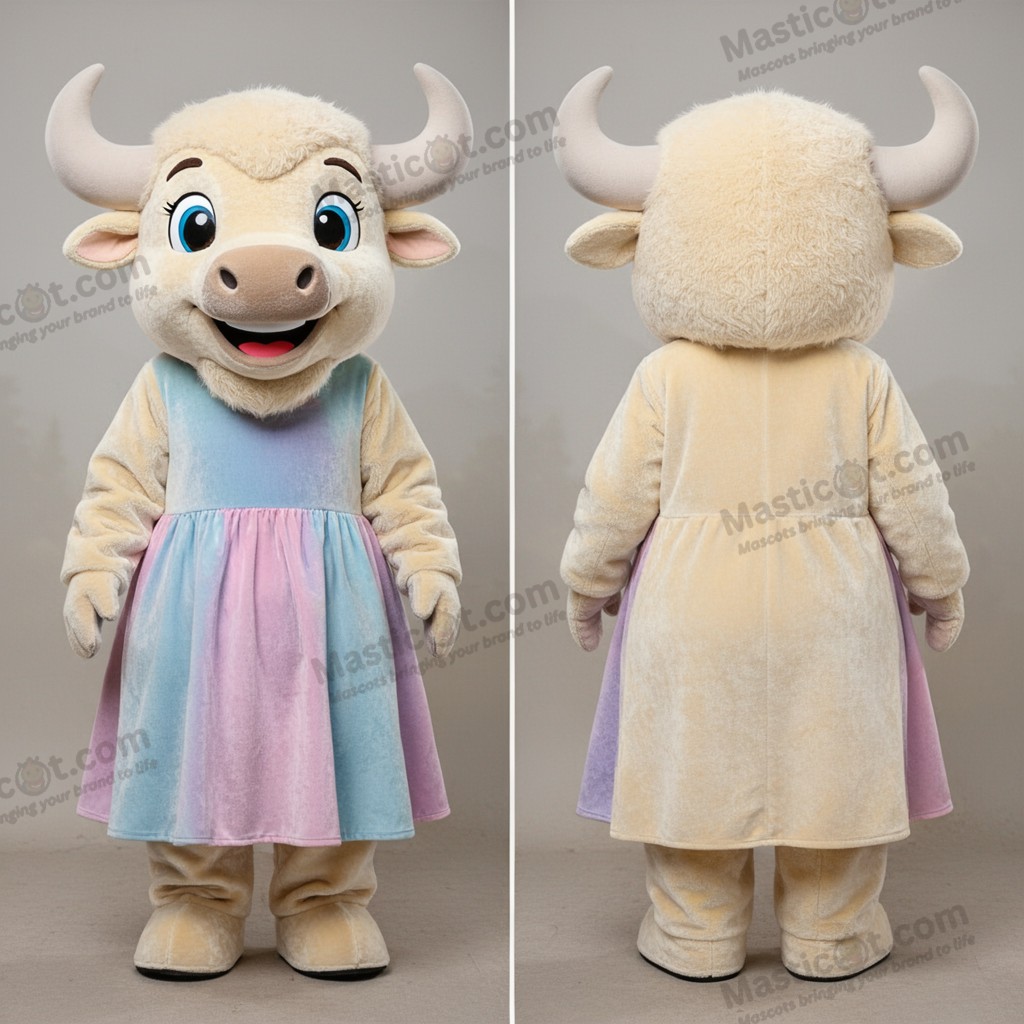 Mascotte Bison Veloutée Crème - Bison - MASTICOT_32703 - Masticot.com