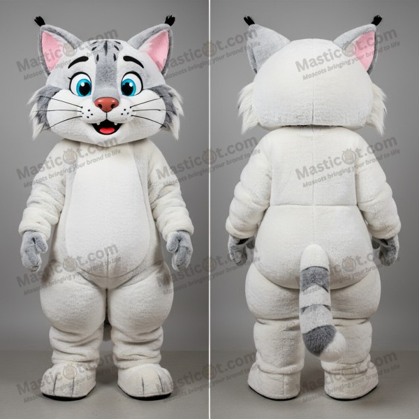 Navy broad shouldered bobcat mascot - Masticot.com