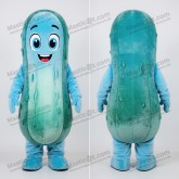 Sky blue plump cucumber mascot - Masticot.com