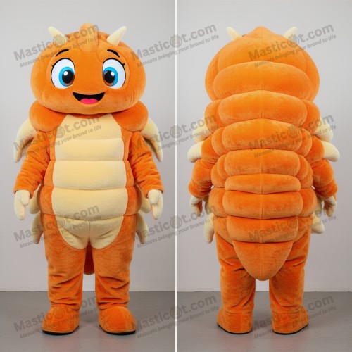 Rust orange segmented trilobite mascot - Masticot.com