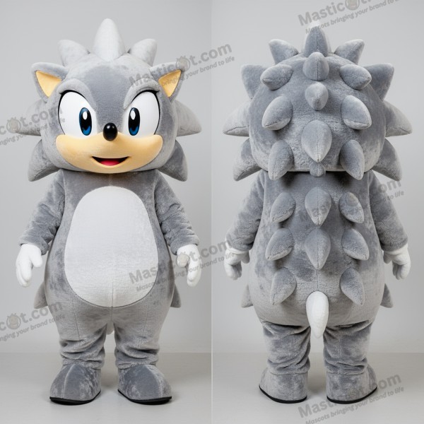 Zilvergrijze knuffel egel mascotte - Egel - MASTICOT_32832 - Masticot.com