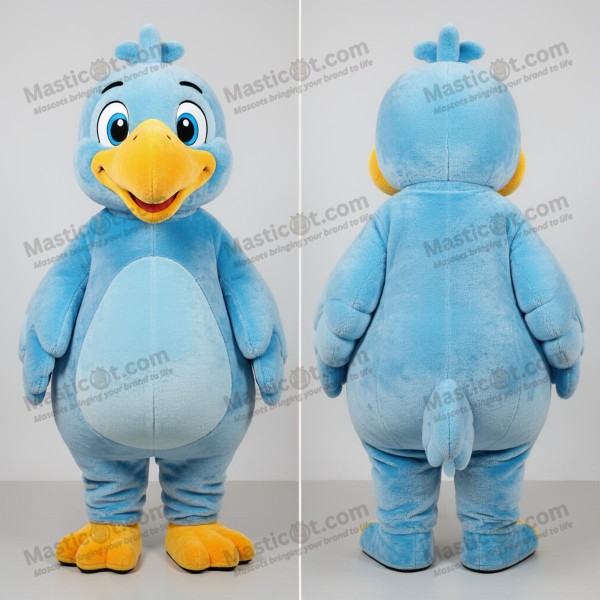 Modrá kulatá dodo maskot - Masticot.com