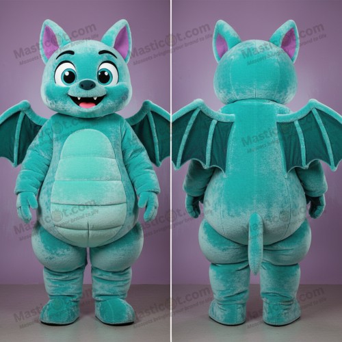 Turkis bredvinget flaggermusmaskot - Masticot.com