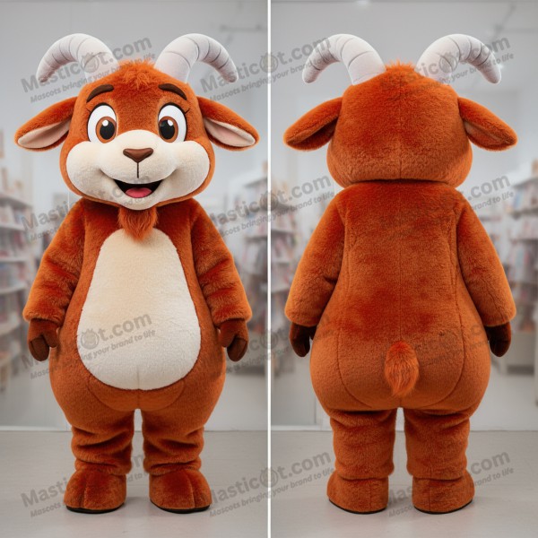 Costumul de capră angora ruginie blândă - Masticot.com