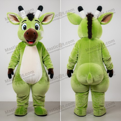 Disfraz de okapi de hombros anchos en verde lima -