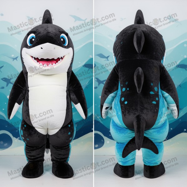 Midnight black streamlined shark mascot - Masticot.com