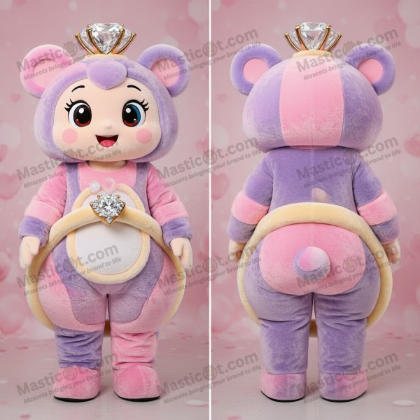 Herzförmiges Blush-Pink-Verlobungsring-Maskottchen -
