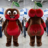 Brown plump cherry mascot - Cherry - MASTICOT_3356 - Masticot.com