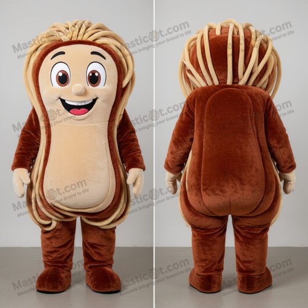 Rust orange playful spaghetti mascot - Masticot.com