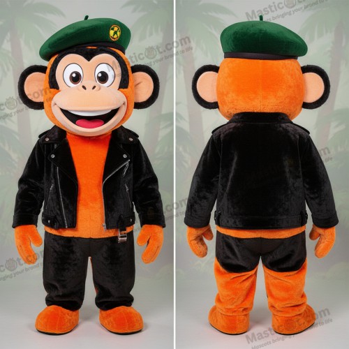Jungle Orange Tecknad Baboon Maskot - Babian - MASTICOT_34015 - Masticot.com