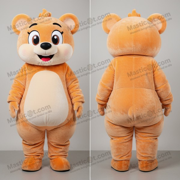 Bright orange rounded orange mascot - Masticot.com