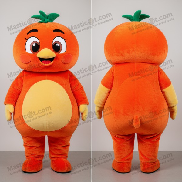 Velvety orange mini mandarin mascot - Masticot.com