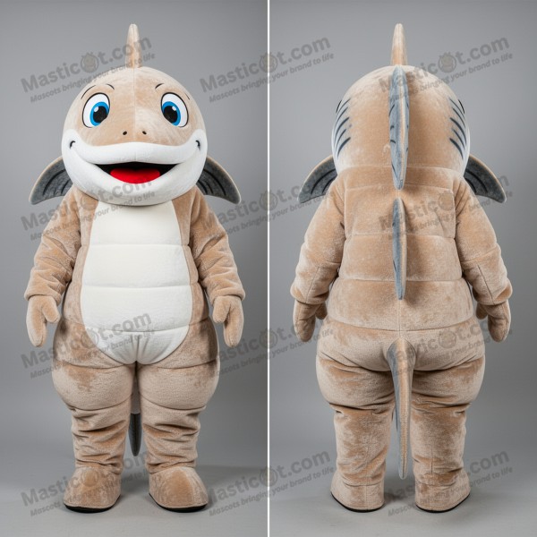 Beige sleek barracuda mascot - Masticot.com