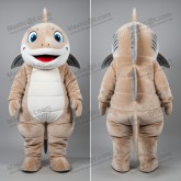 Elegant beige barracuda-maskot - Barracuda - MASTICOT_309 - Masticot.com