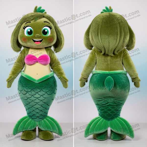 Olive Cartoon Mermaid Mascot - Masticot.com