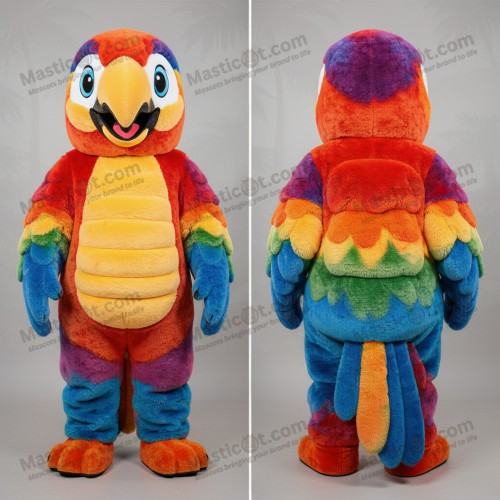 Smaragdgrønn bredvinget ara-maskot - Ara - MASTICOT_3395 - Masticot.com