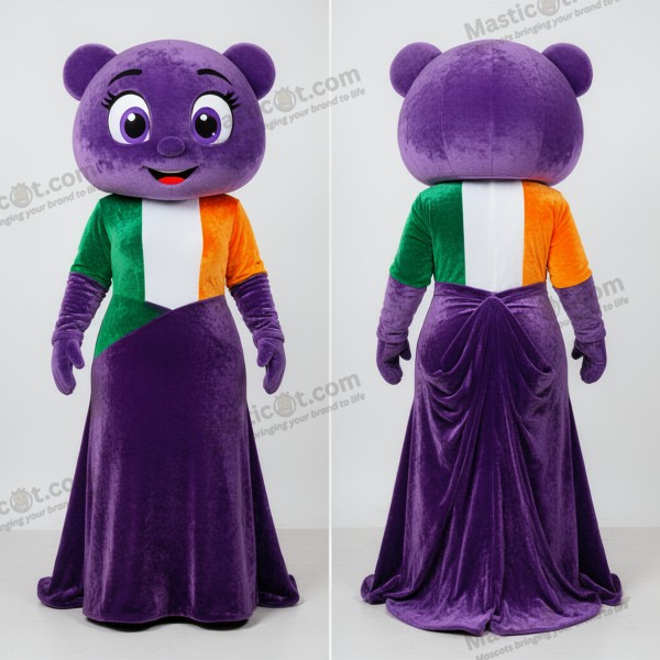 Emerald green broad shouldered irish flag mascot - Irish Flag - MASTICOT_34348 - Masticot.com