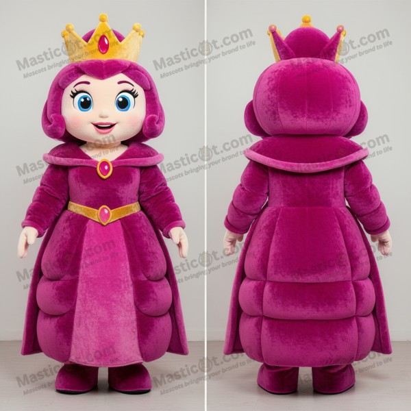 Magenta velvety queen mascot - Masticot.com