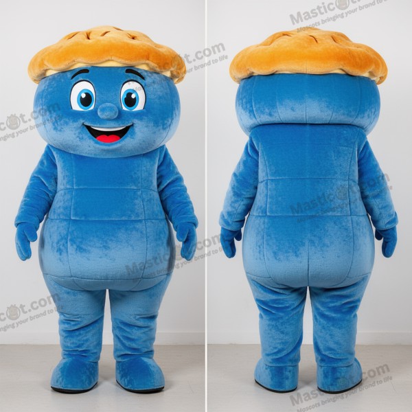 Vibrant blue rounded shepards pie mascot