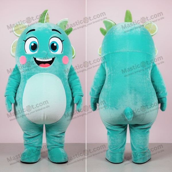 Turquoise vibrant ceviche mascot - Masticot.com