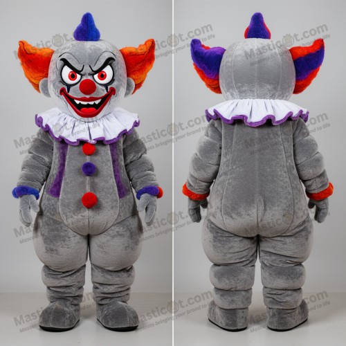 Mascotă clovn sinistru gri - Clovn Malefic - MASTICOT_3433 - Masticot.com