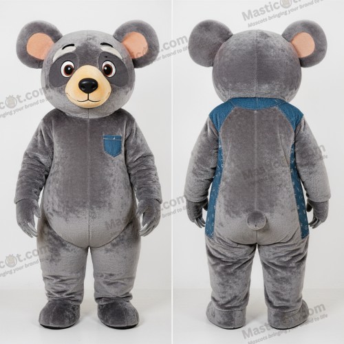 Gray velvety sloth bear mascot - Sloth Bear - MASTICOT_34755 - Masticot.com