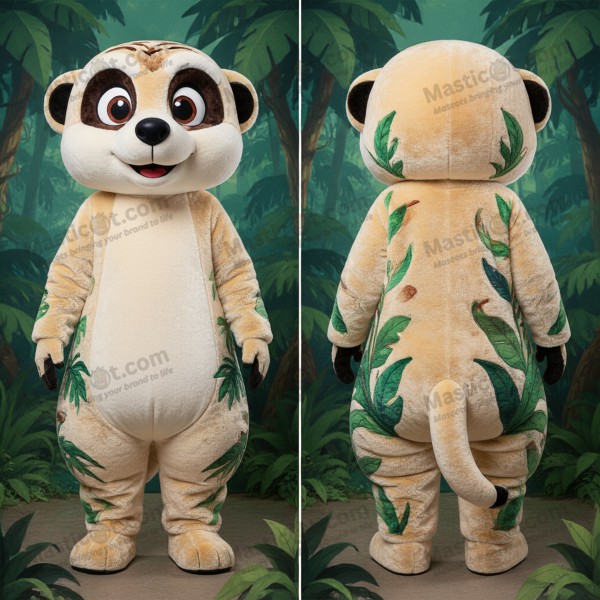 Cream Cartoon Meerkat Mascot - Masticot.com