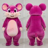 Magenta plush dormouse mascot - Masticot.com